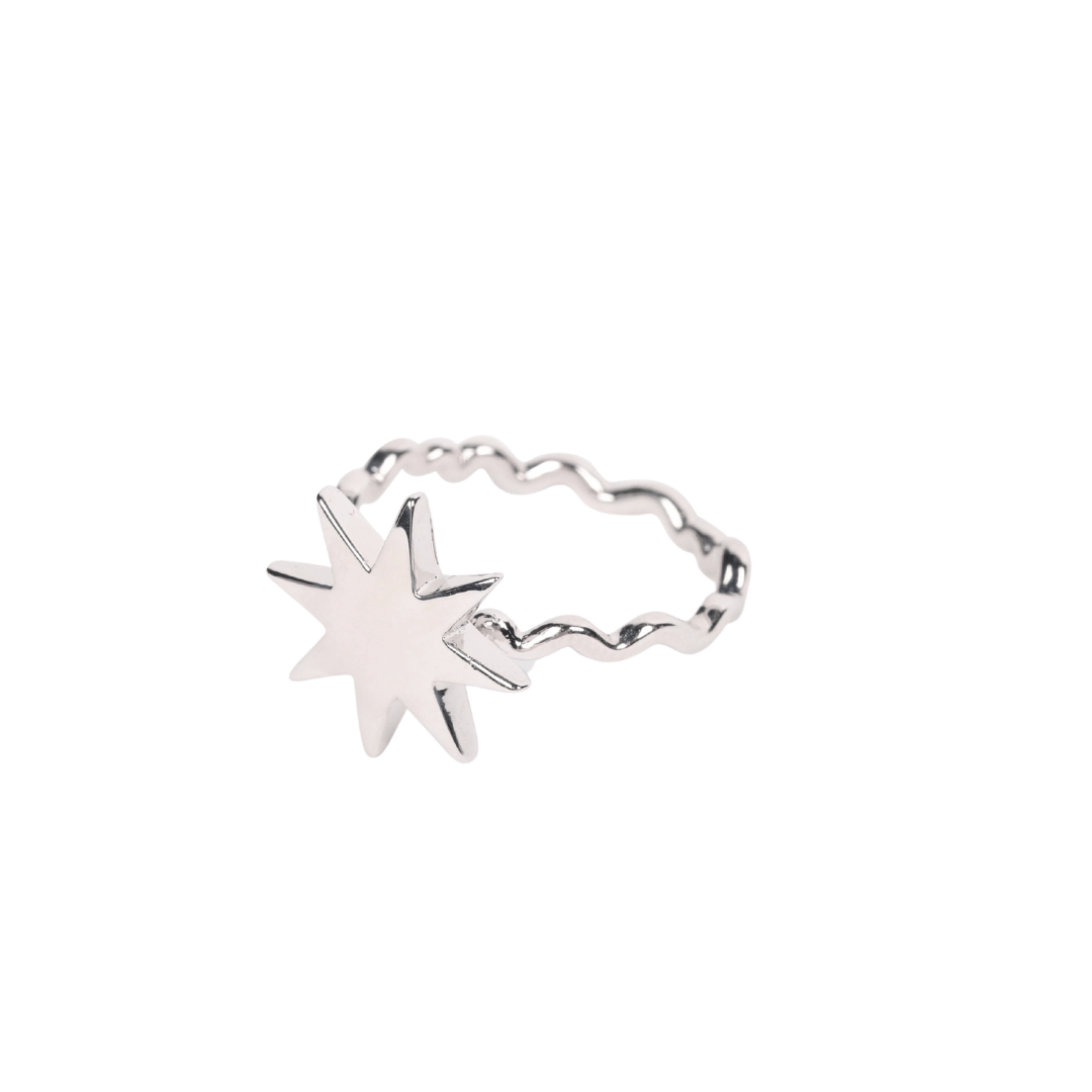 rhodium star wave ring - Ring - VUE by SEK