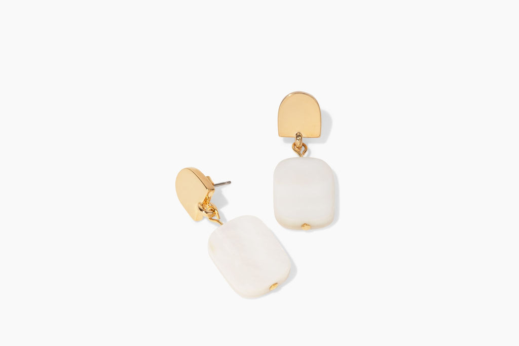 gold dome + mother-of-pearl earrings – VUE by SEK