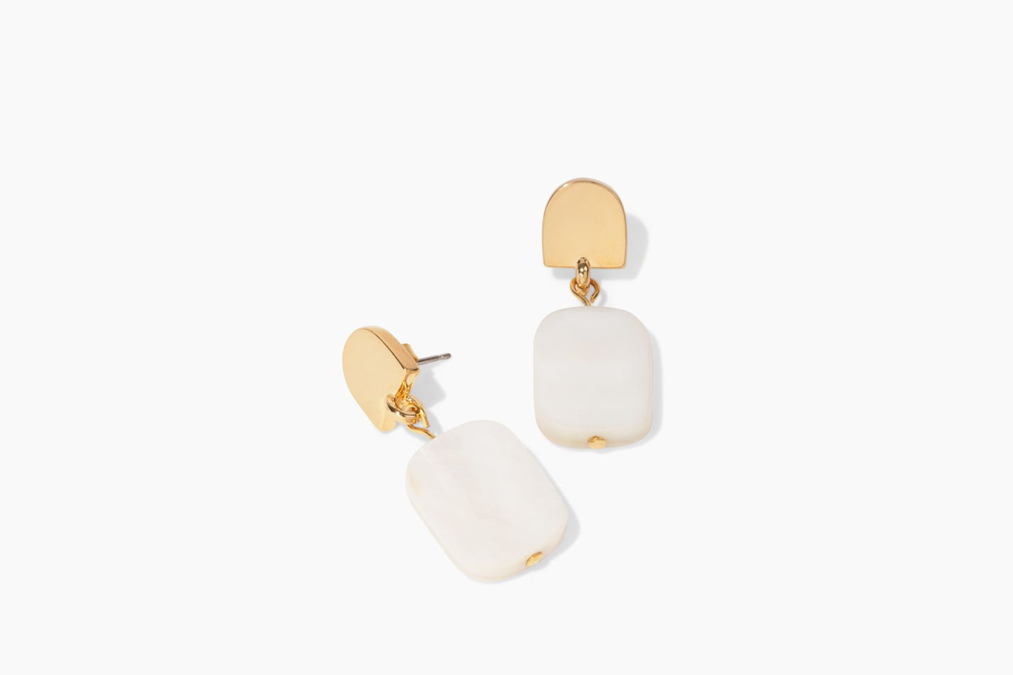 gold dome + mother-of-pearl earrings - Earrings - VUE by SEK