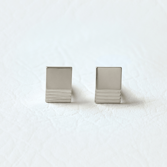 platinum layered square cufflinks - Cufflinks - VUE by SEK