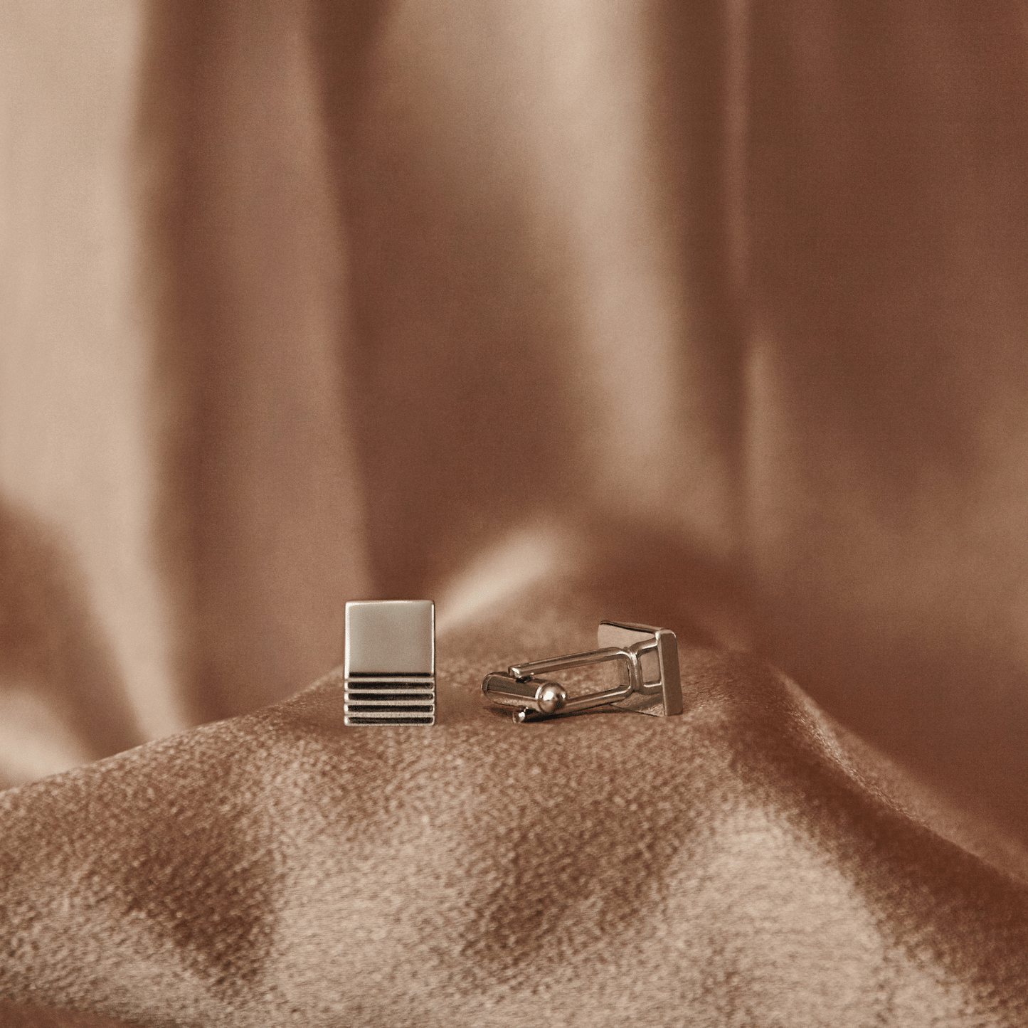 platinum layered square cufflinks - Cufflinks - VUE by SEK