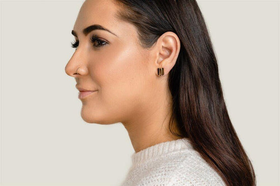gold layered dome studs - VUE by SEK