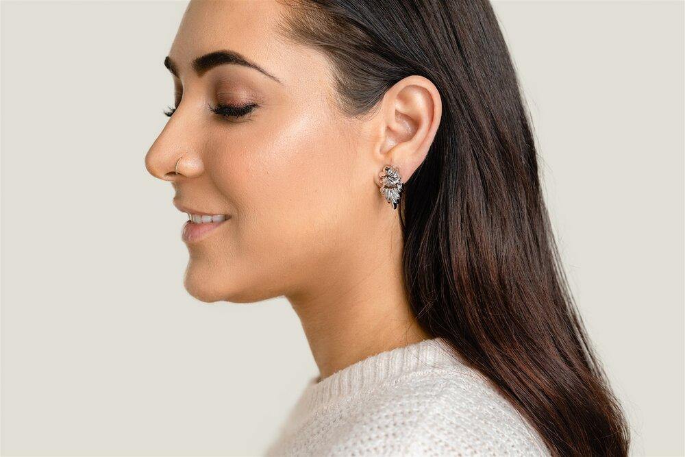 rhodium may earrings - VUE by SEK
