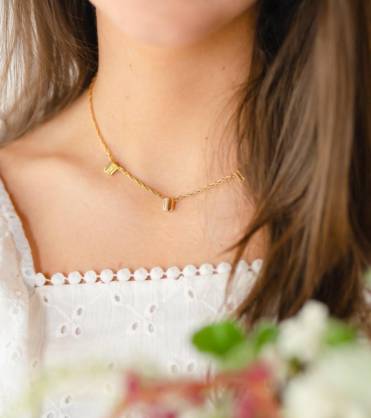 the gold layered dome necklace - VUE by SEK