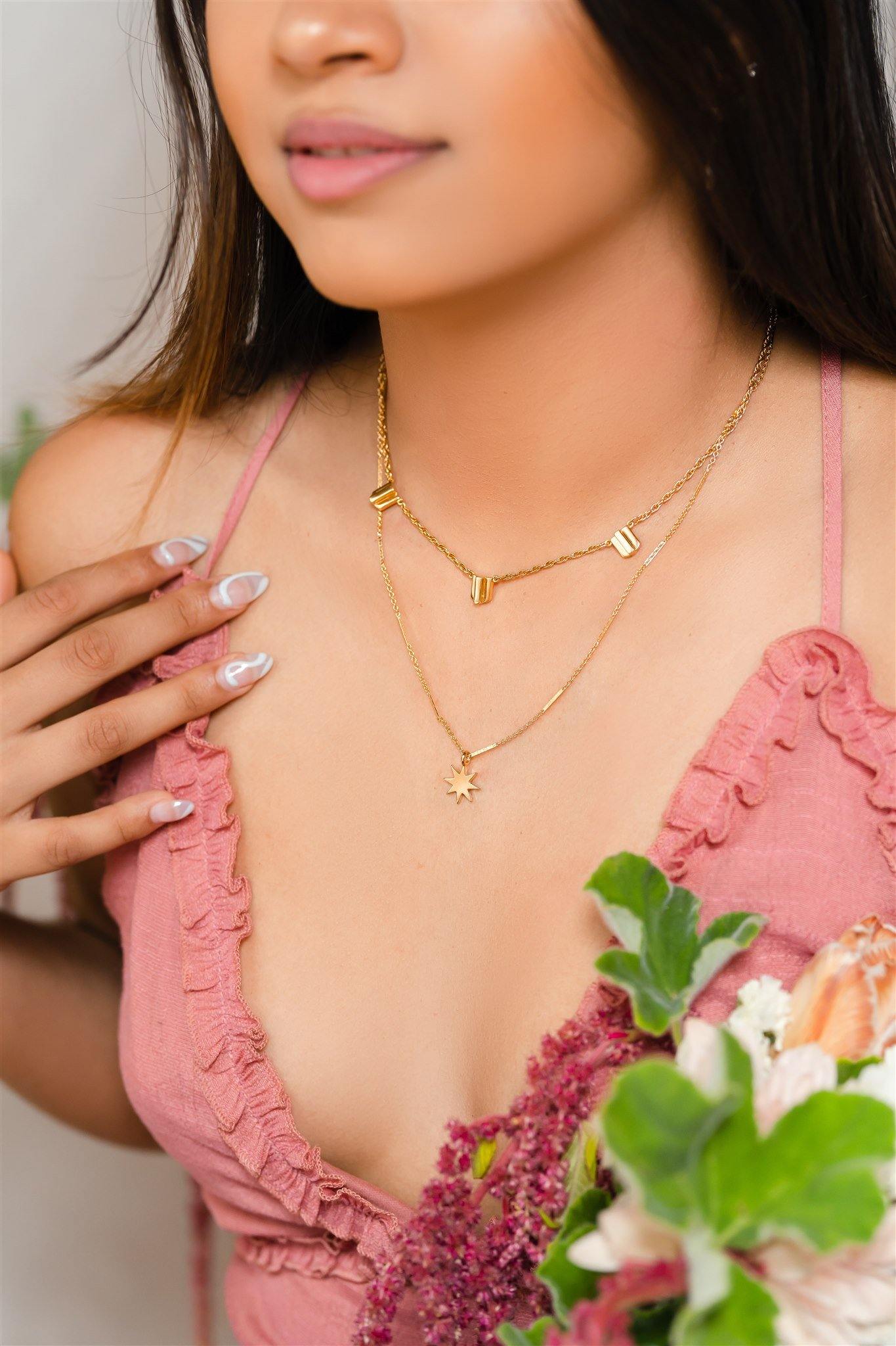 the gold layered dome necklace - VUE by SEK
